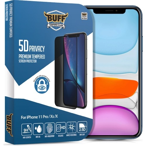 Buff İphone 11 Pro/Xs/X 5D Privacy Ekran Koruyucu - Buff (1)