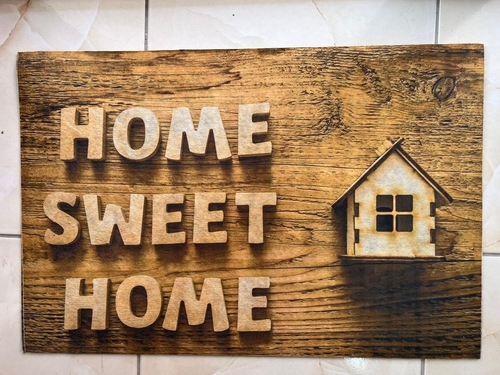 Homiano Kauçuk Kapı Paspası - Home Sweet Home Ev - 2