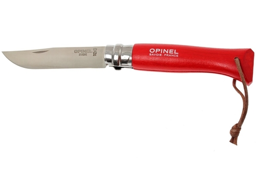 Opinel - Opinel İnox No 8 Gürgen Saplı Paslanmaz Çelik Çak ı (Kırmızı) (1)