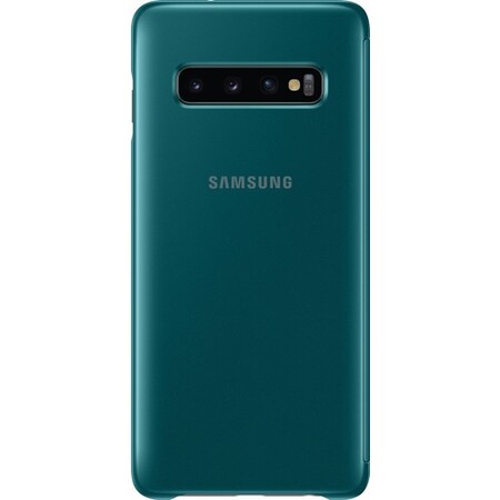 Samsung - Samsung S10 Clear View Cover Yeşil Kılıf (1)